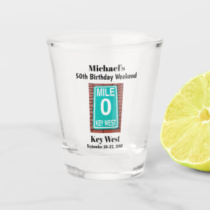Key West Meilenstein Geburtstagsparty Weekend Schnapsglas