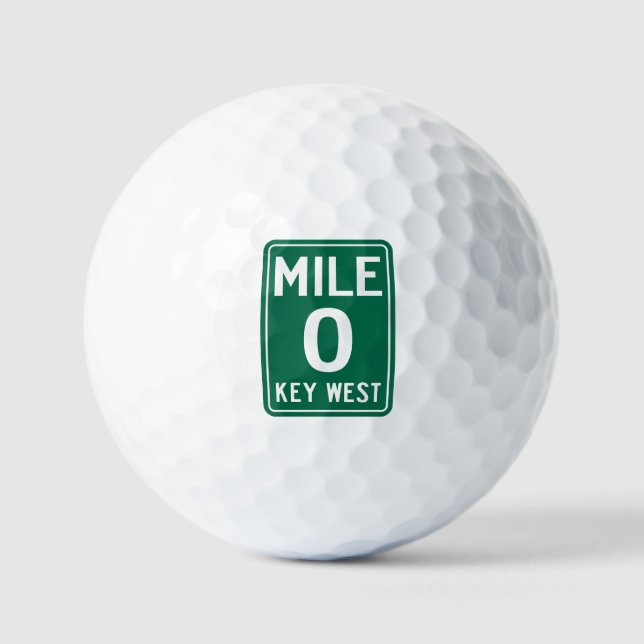 Key West Mile 0, Florida USA Golfball (Vorderseite)