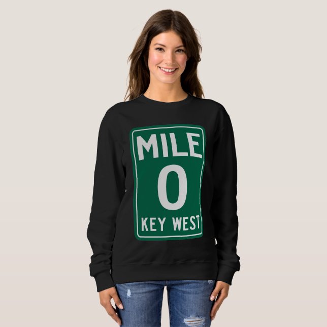 Key West Mile 0, Florida USA Sweatshirt (Vorne ganz)