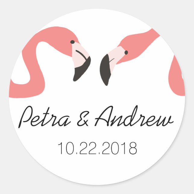 Key West Modern Whimsy Wedding Runder Aufkleber (Vorderseite)