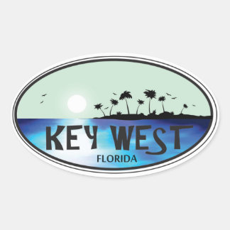 Key West Ovaler Aufkleber