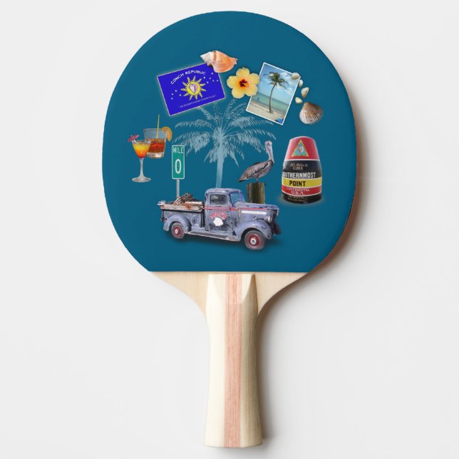 Key West Ping Pong Paddle Tischtennis Schläger (Vorderseite)