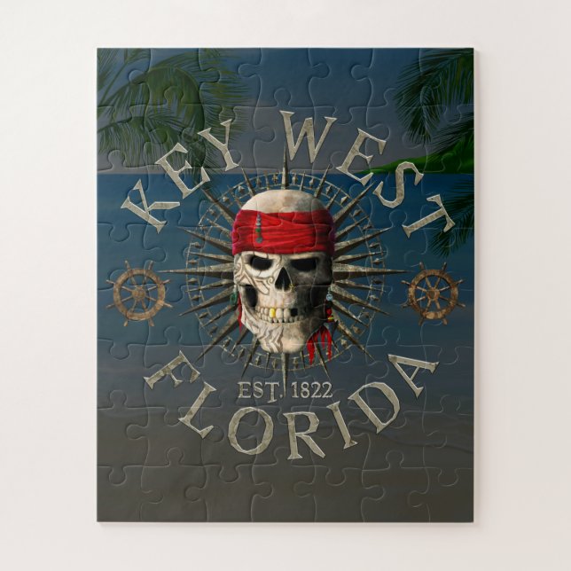 Key West Pirate Skull Puzzle (Vertikal)