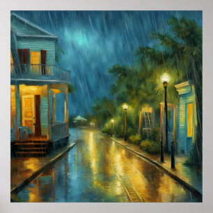 Key West Rain - 2 - Poster