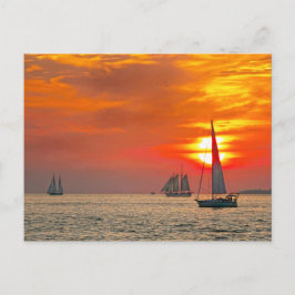 Key West Sailboote bei Sunset Postkarte