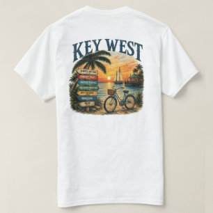 Key West Segelboot Fahrrad Richtungen T-Shirt