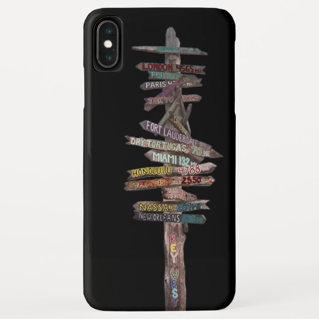 Key West Sign Post iPhone Case (Rückseite)