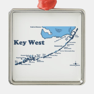 Key West. Silbernes Ornament