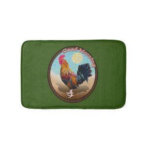 Key West - Sinti und Roma Rooster Guten Morgen Vin Badematte