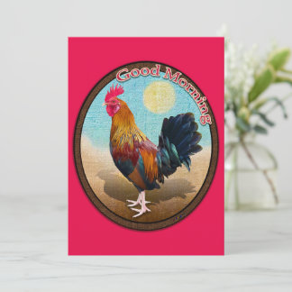 Key West - Sinti und Roma Rooster Guten Morgen Vin Dankeskarte