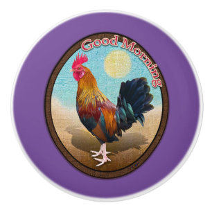 Key West - Sinti und Roma Rooster Guten Morgen Vin Keramikknauf