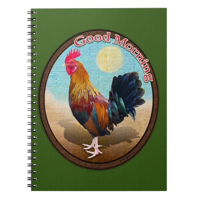 Key West - Sinti und Roma Rooster Guten Morgen Vin Notizblock (Vorderseite)