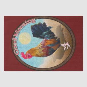 Key West - Sinti und Roma Rooster Guten Morgen Vin Seidenpapier
