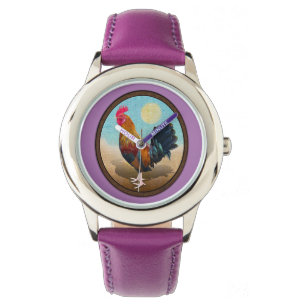 Key West - Sinti und Roma Rooster Vintag Oval Armbanduhr