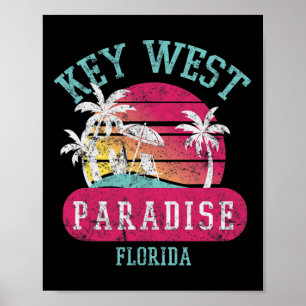 Key West Sonnenuntergang Vintage Florida Strand Ni Poster