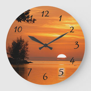 Key West Sunset Große Wanduhr