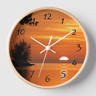 Key West Sunset Large Clock Uhr