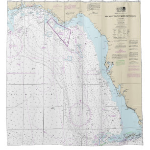 Key West to Mississippi River Nautical Chart Duschvorhang