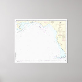 Key West to Mississippi River Nautical Chart Leinwanddruck