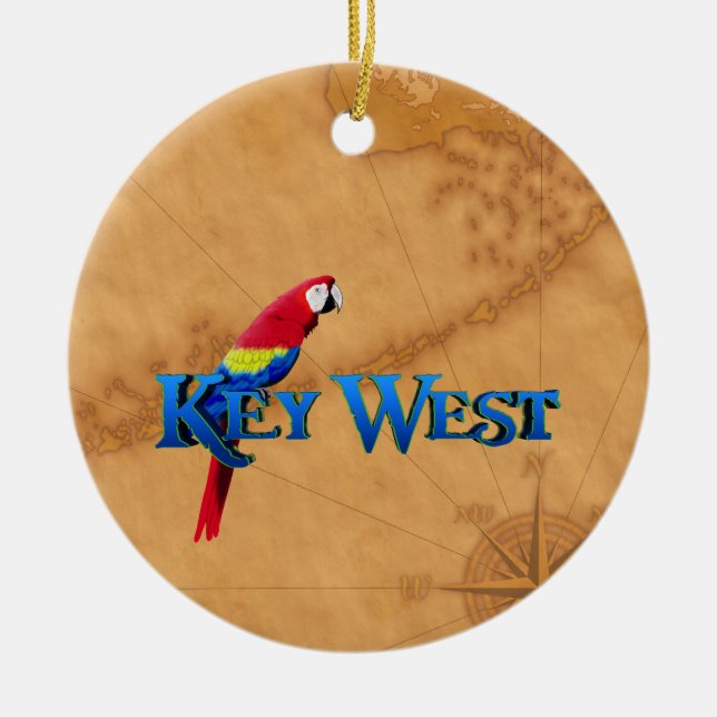 Key West und Karte Keramikornament (Vorne)