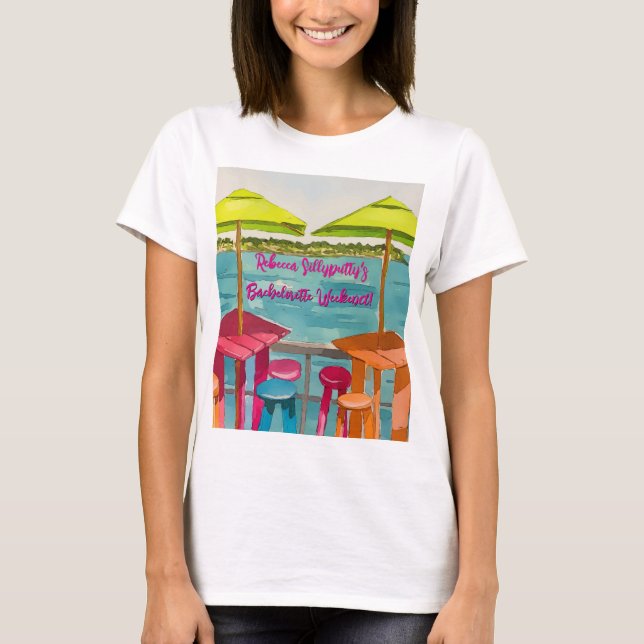 Key West Vibes Bachelorette Wochenende T-Shirt (Vorderseite)