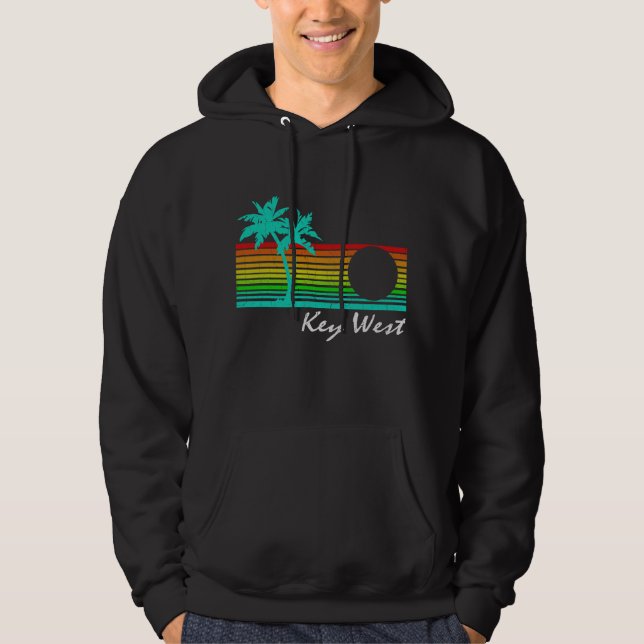 Key West - Vintager beunruhigter Entwurf Hoodie (Vorderseite)