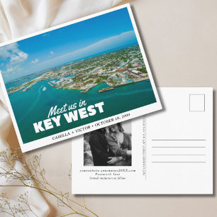 Key West Wedding Aerial Save the Date Postcard Postkarte