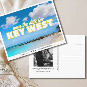 Key West Wedding Save the Date Postcard Postkarte