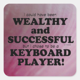 Keyboard-Aufkleber für wohlhabende und erfolgreich Quadratischer Aufkleber