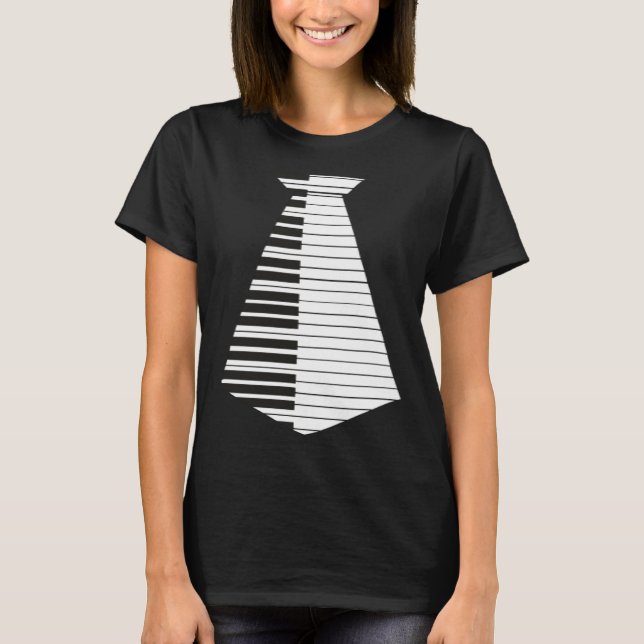 Keyboard pianist piano tie musician T-Shirt (Vorderseite)