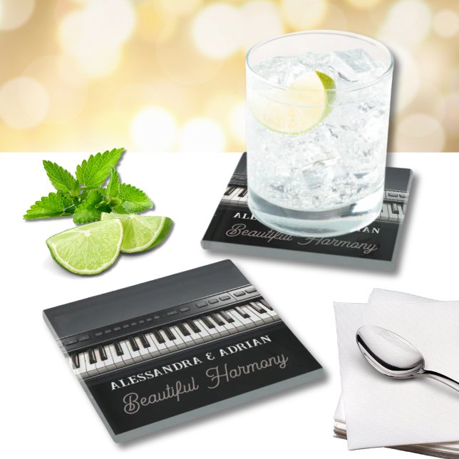 Keyboard Piano Elegant Unterhaltsam Glasuntersetzer (Von Creator hochgeladen)