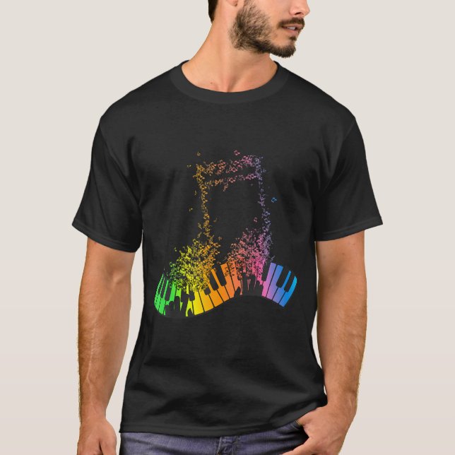 Keyboard Piano Player Funny Musician Keyboarder T-Shirt (Vorderseite)