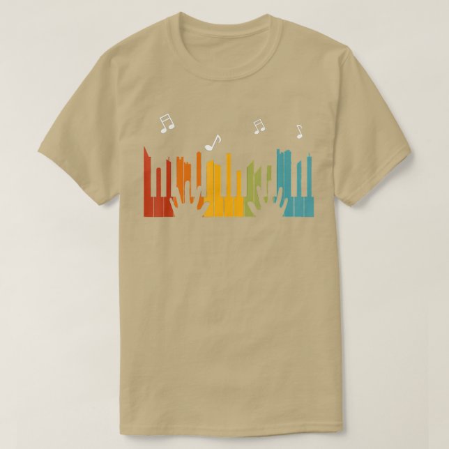 Keyboard Piano Player - Geschenk Piano T-Shirt (Design vorne)
