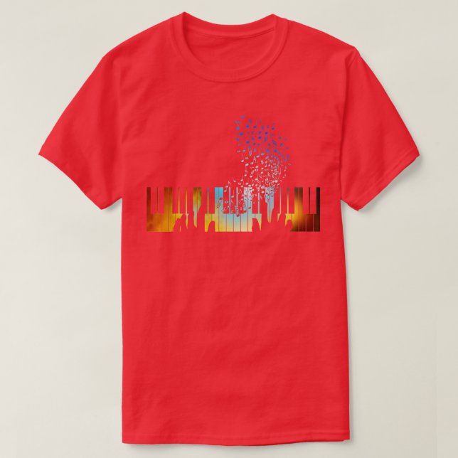 Keyboard Piano Shirt Geschenk für Männer Frauen Ki (Design vorne)
