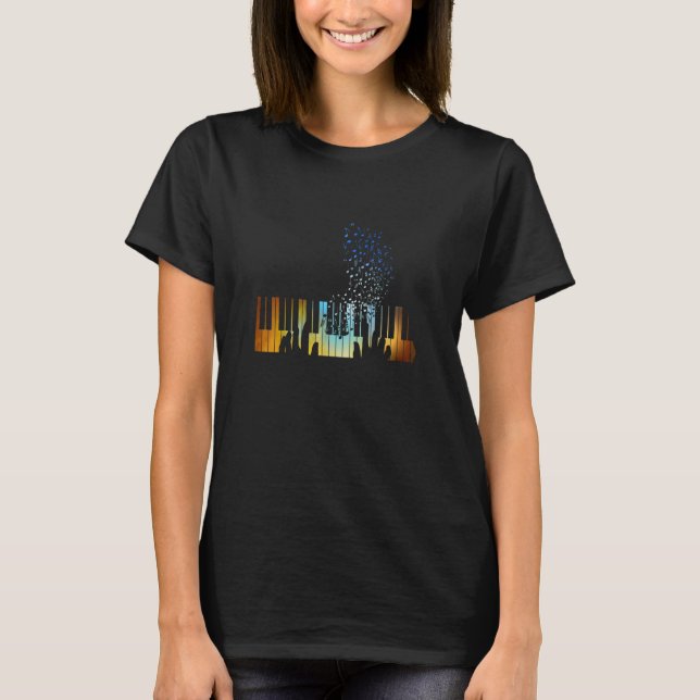 Keyboard Piano T - Shirt für Männer Frauen Kinder (Vorderseite)