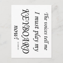 Keyboard-Stimmen müssen spielen Postkarte