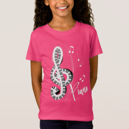 Keyboard Treble Clef Fun Musiknoten Piano Graphic T-Shirt