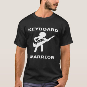Keyboard Warrior Funny Guitar Piano Tastatur-Stick T-Shirt