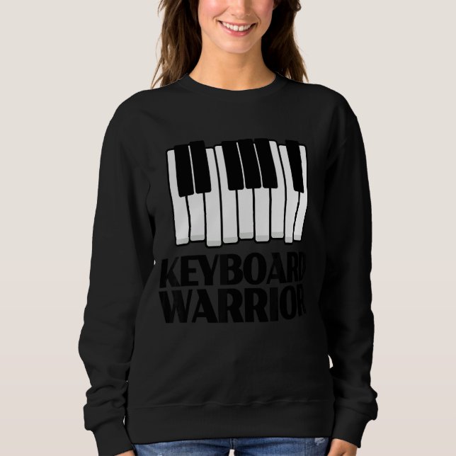 Keyboard Warrior Music Dj Synth Synthesizer Sweatshirt (Vorderseite)