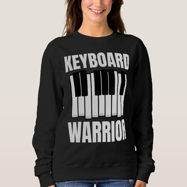 Keyboard Warrior Synth Music Producer Synthesizer Sweatshirt (Vorderseite)