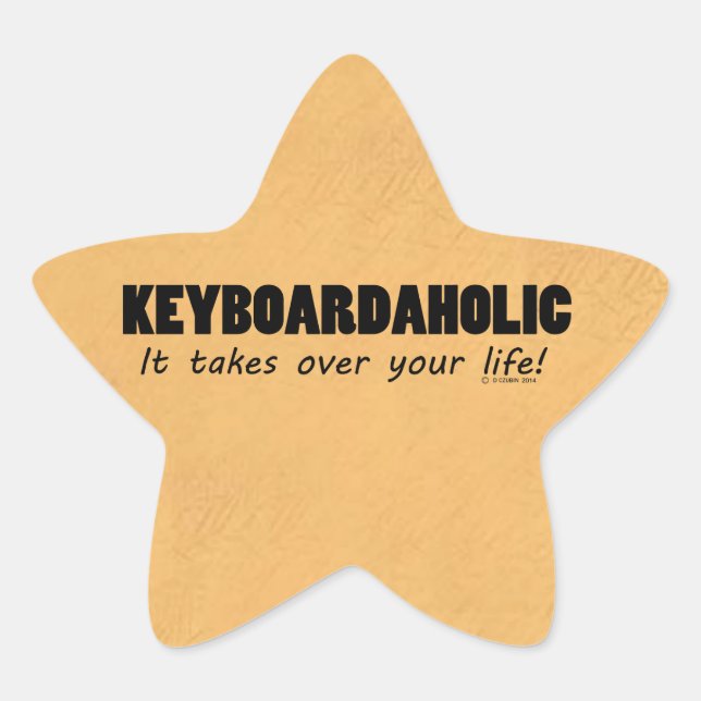 Keyboardaholic Life Star Sticker (Vorderseite)