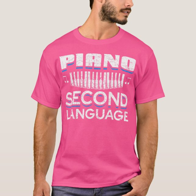 Keyboards Distressed Keyboards Piano T-Shirt (Vorderseite)