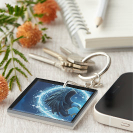 Keychain Bald Eagle Heart - Romantic Couple's Love Schlüsselanhänger