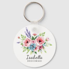 Keychain for bridesmaids, Gift for bride, floral Schlüsselanhänger