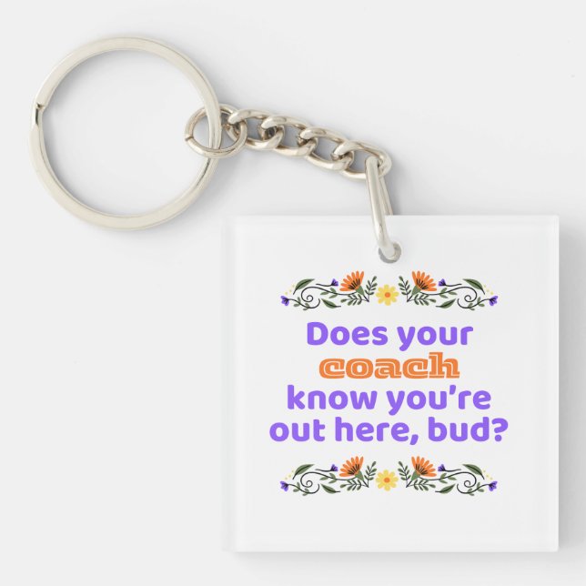 Keychain hockey gift does coach know schlüsselanhänger (Vorderseite)