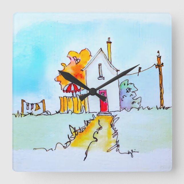 Keychain Quadratische Wanduhr (Vorderseite)