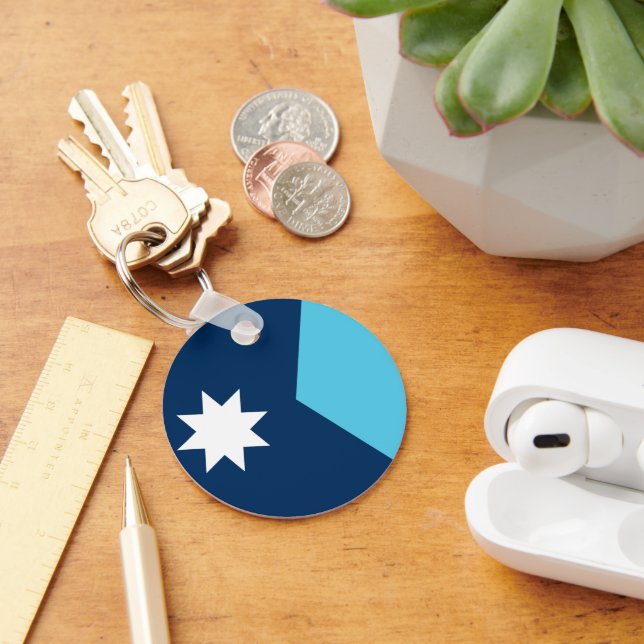 Keychain with Flag of Minnesota, USA Schlüsselanhänger (Schreibtisch)