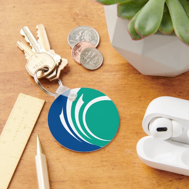 Keychain with Flag of Ottawa, Canada Schlüsselanhänger (Schreibtisch)