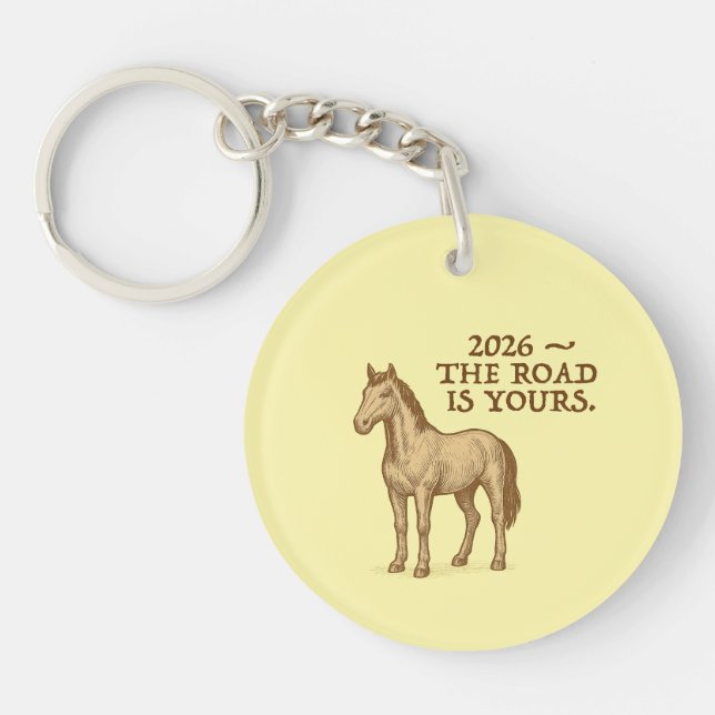 Keychain with horse schlüsselanhänger (Vorderseite)