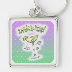 KEYCHAINS - DAIQUIRI RECIPE COCKTAIL ART SCHLÜSSELANHÄNGER